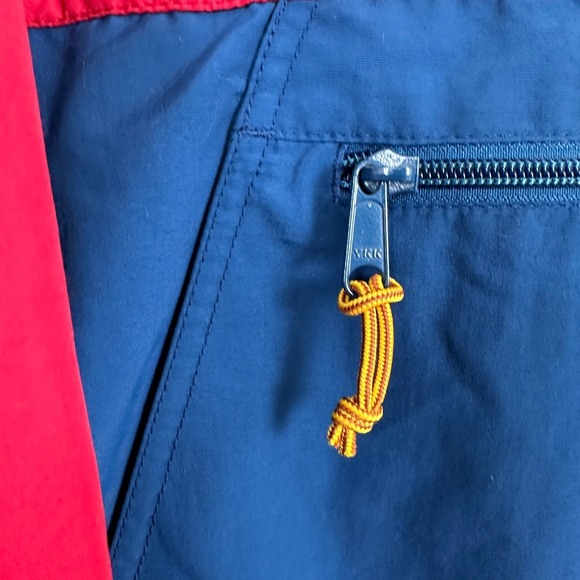 L.L. Bean Women's S Anorak Windbreaker Red Blue Colorblock Pullover Hooded - Picture 9 of 11